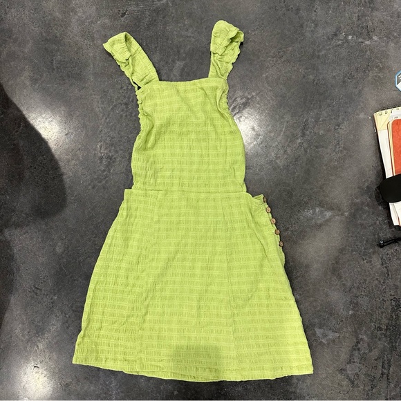 NWT Free People Beyond Chic Mini Dress Misty Path Green Endless Summer - Picture 4 of 8